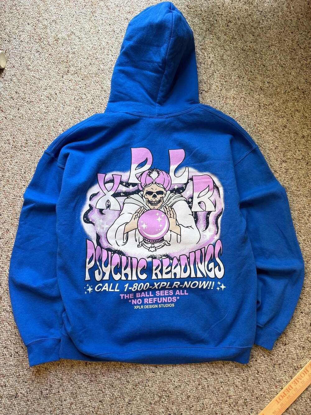 XPLR Psychic Readings Blue Hoodie